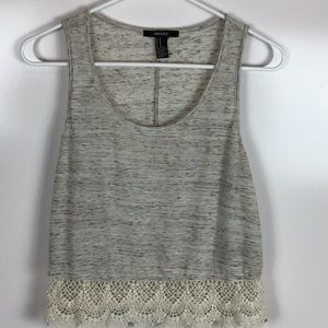 Forever 21, 10 top with crocheted lace.
